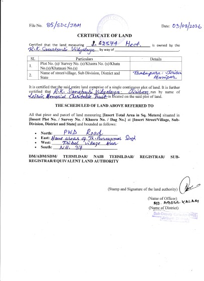 Land Certificate