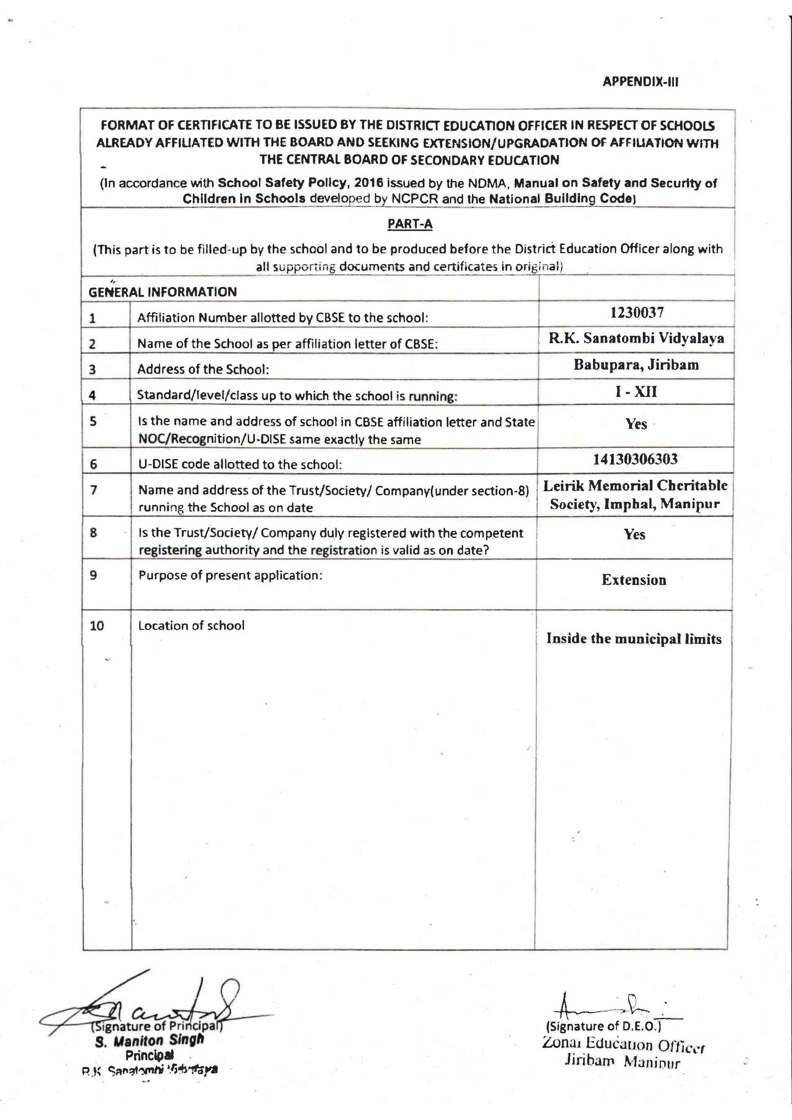 APPENDIX III Page 1 APPENDIX III Page 1