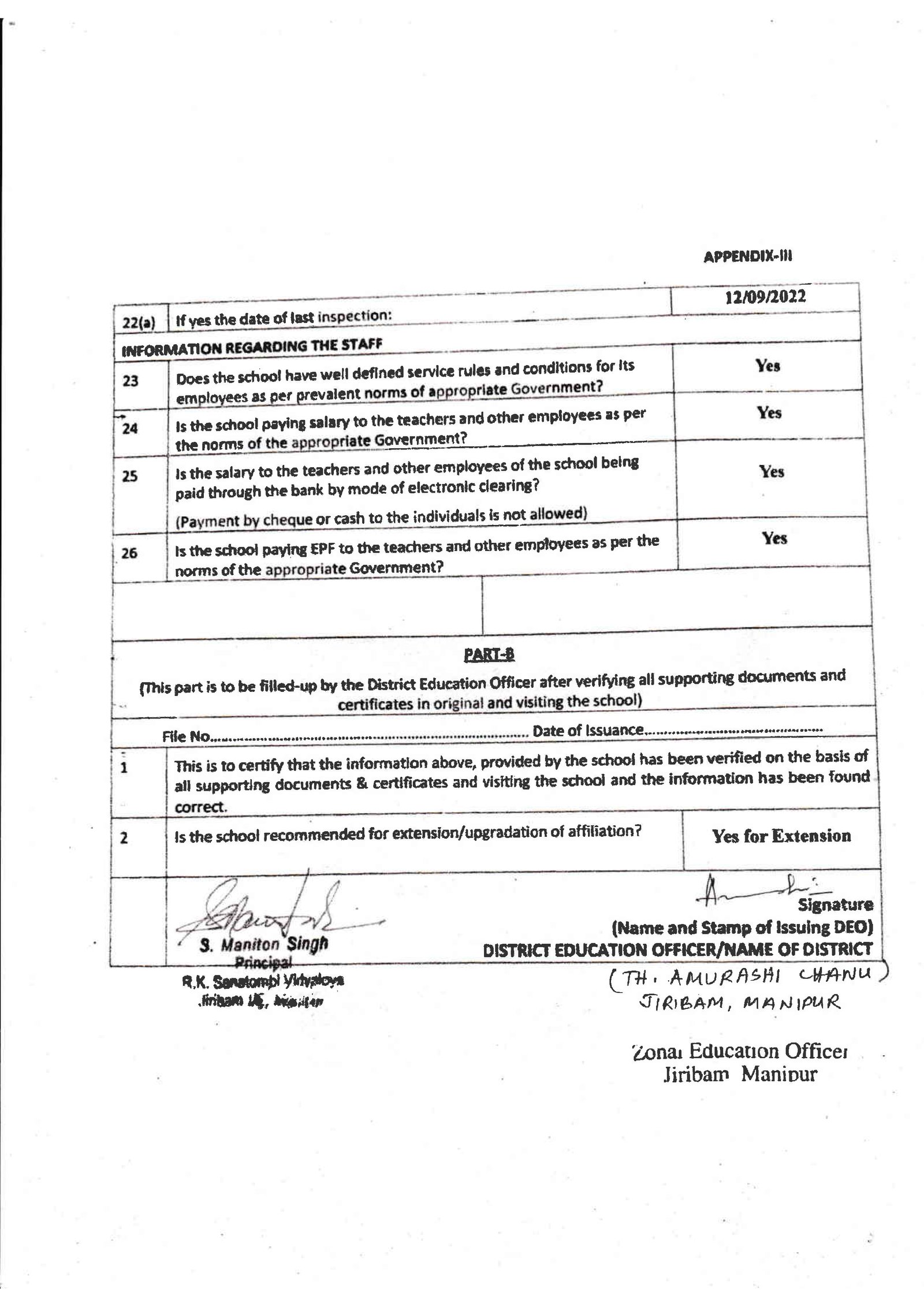 APPENDIX III Page 3 APPENDIX III Page 3